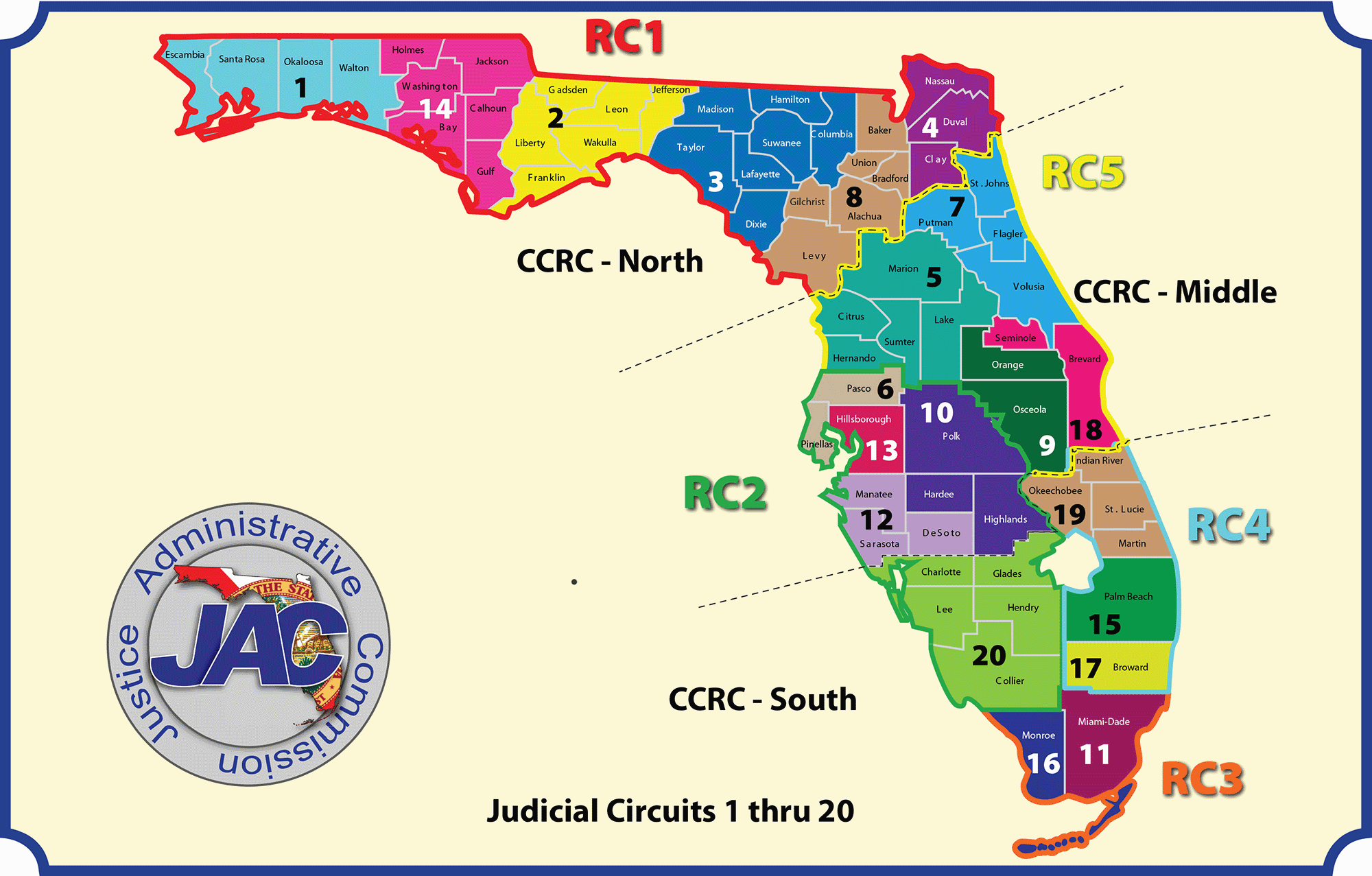 Map of 3 Regions (Capital Collateral Representation)